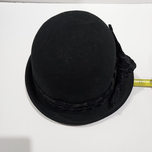 Wool Hat By Scalla Collezione 100% Women Size 6 to 8 Inch Flapper Look - Picture 7 of 10